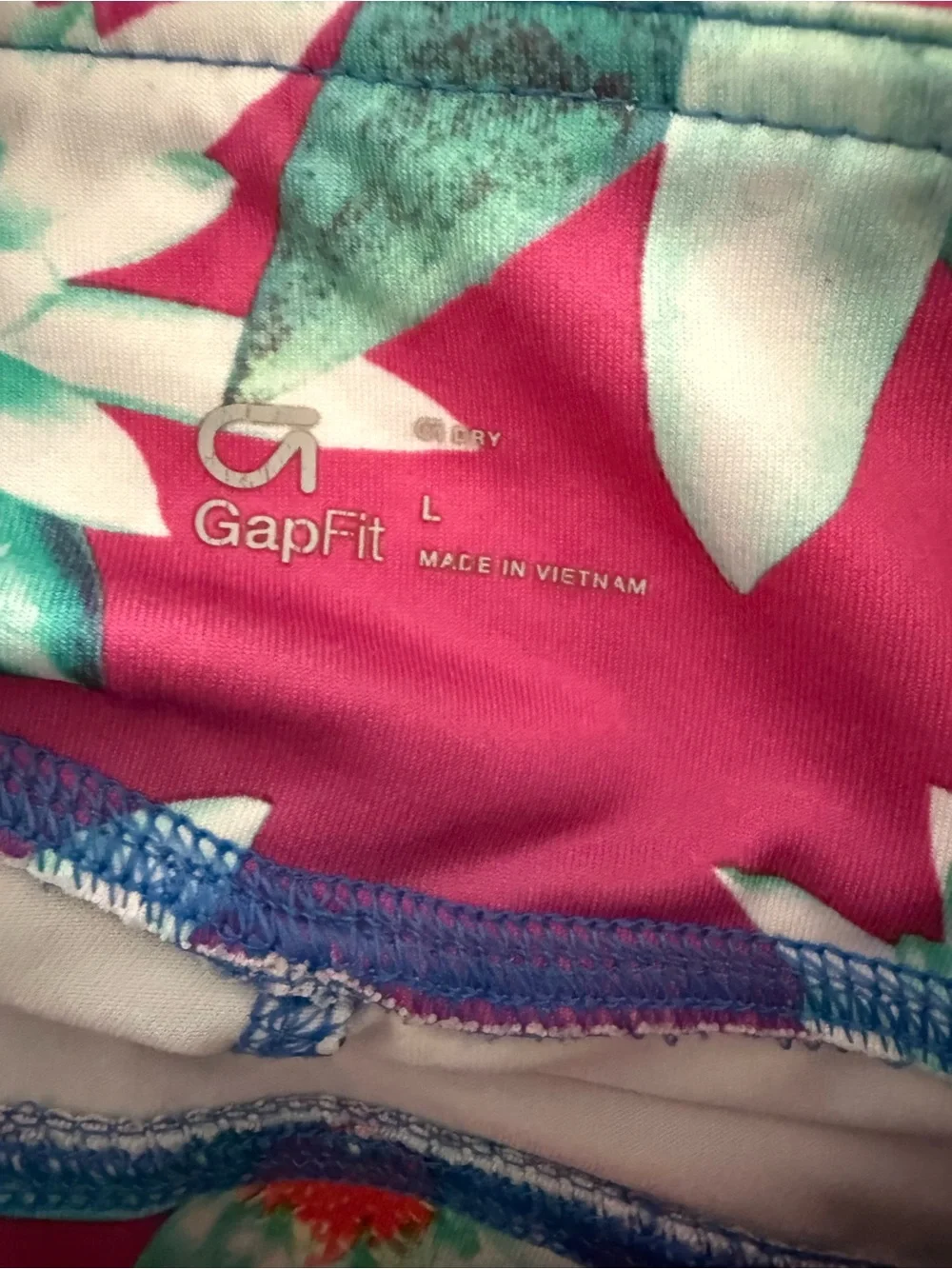 GAP Girls Floral Leggings in Pink and Blue Gradient
